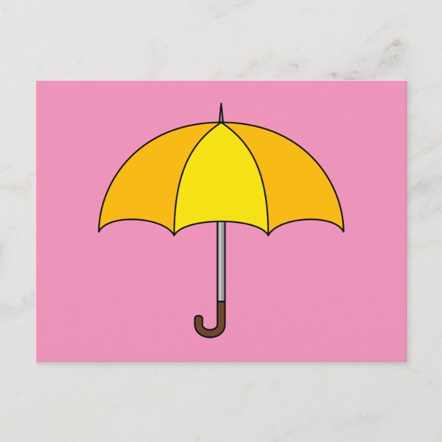Yellow Umbrella Holiday Postcard (Front)