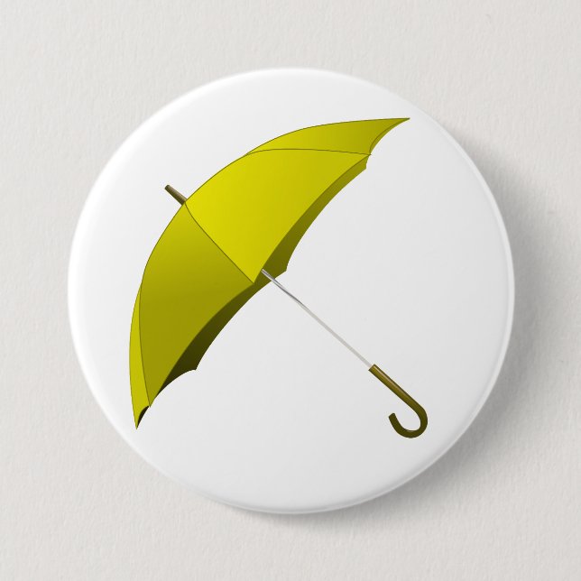 Yellow Umbrella Hong Kong Pro-Democracy Movement Pinback Button (Front)