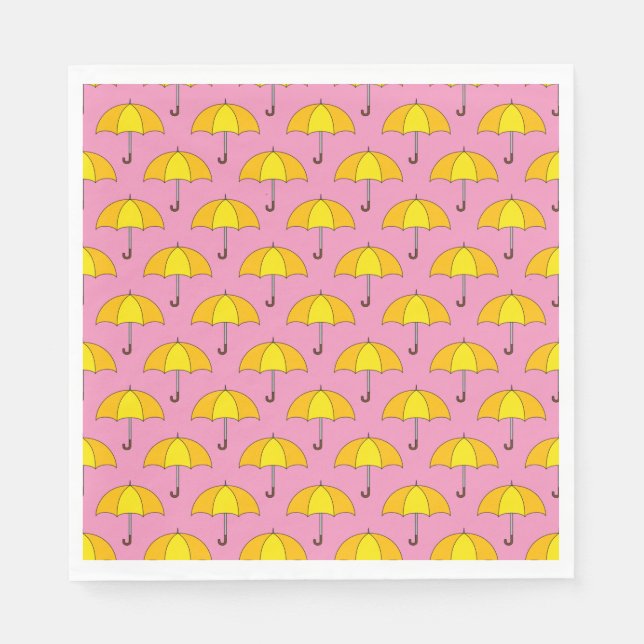 Yellow Umbrella Napkins (Front)
