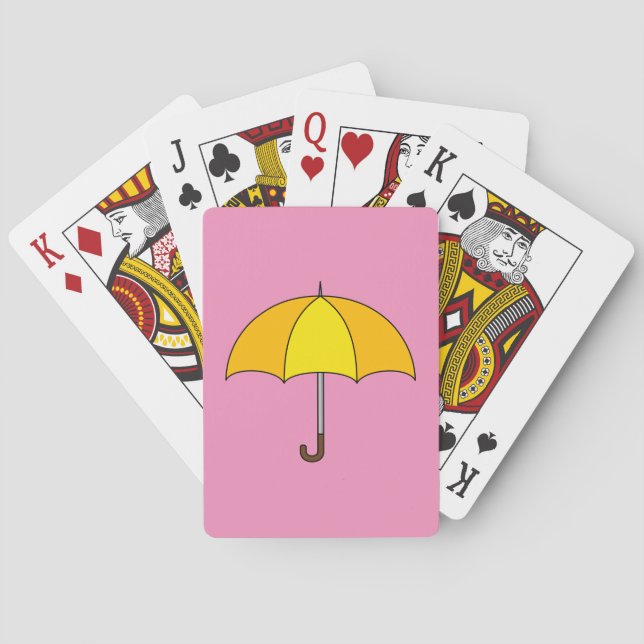 Yellow Umbrella Poker Cards (Back)