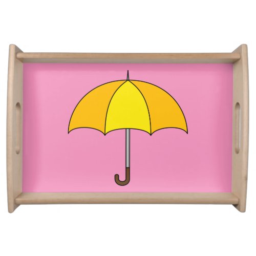 Yellow Umbrella Serving Tray
