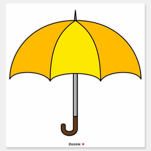 Yellow Umbrella Sticker
