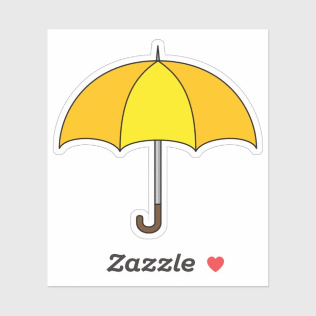 Yellow Umbrella Sticker (Sheet)