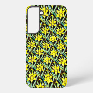 Yellow Valuable Flowers Pattern Samsung Galaxy S22+ Case