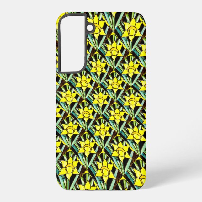 Yellow Valuable Flowers Pattern Samsung Galaxy Case (Back)