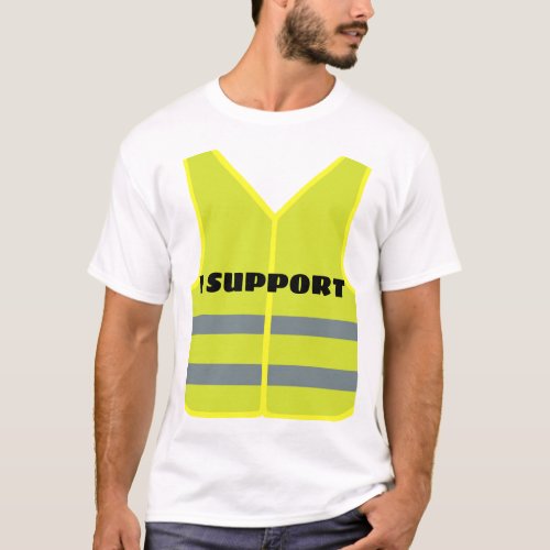 Yellow vest safety custom design T_Shirt