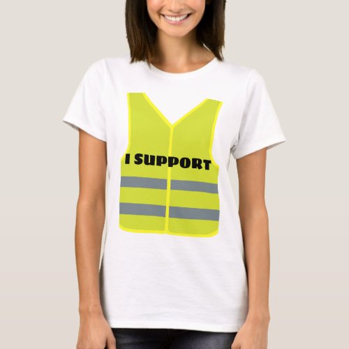 Yellow vest support design T_Shirt
