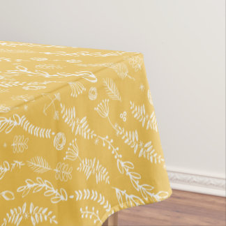 Yellow Vintage Floral Garland Pattern Tablecloth