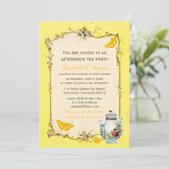 British Tea Party Invitation