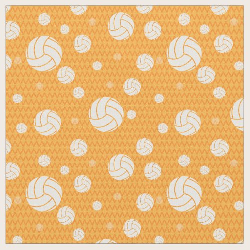Yellow Volleyball Chevron Patterned Fabric