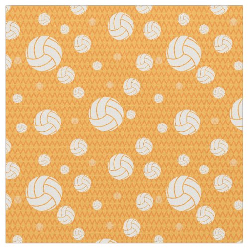 Yellow Volleyball Chevron Patterned Fabric