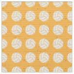 Yellow Volleyball Wood Floor Patterned Fabric