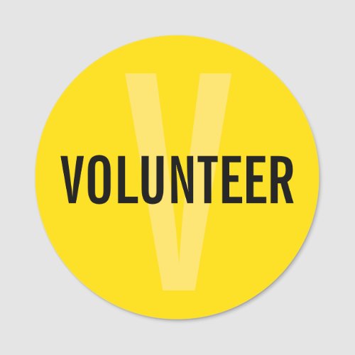 Yellow Volunteer Badge