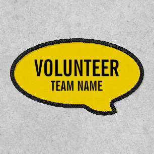 Yellow Volunteer Patch with Custom Team Name