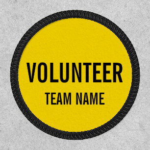 Yellow Volunteer Patch with Custom Team Name