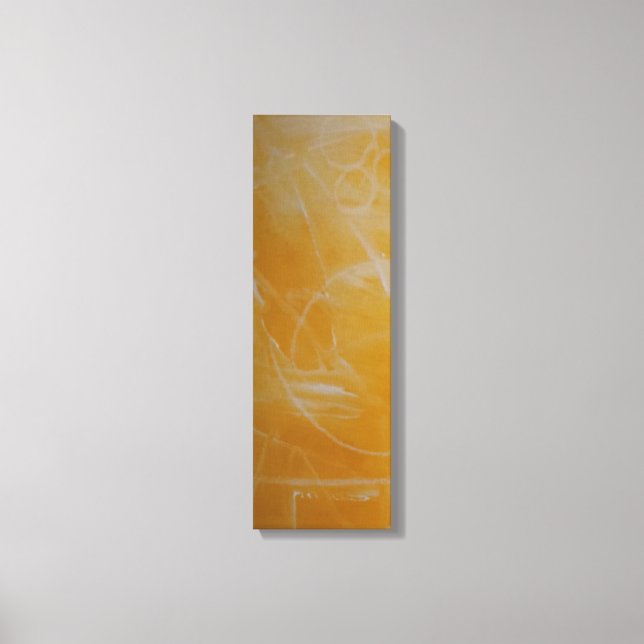 Yellow w/ White Abstract Canvas Print (Front)