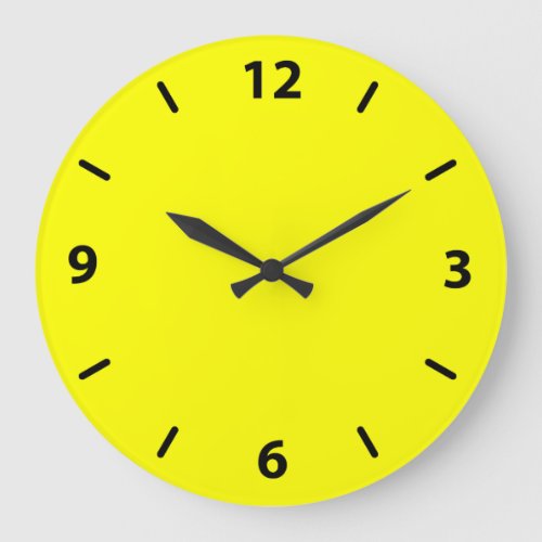 Yellow Wall Clock with Black Numbers