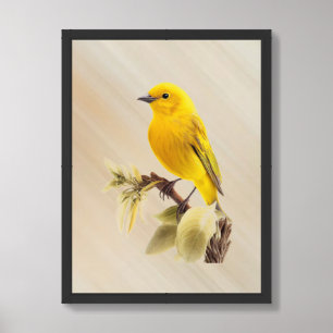 “Yellow Warbler Bird ”18” x 24” Framed & Matted Art