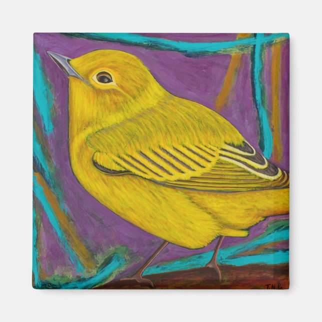 Yellow warbler magnet (Front)