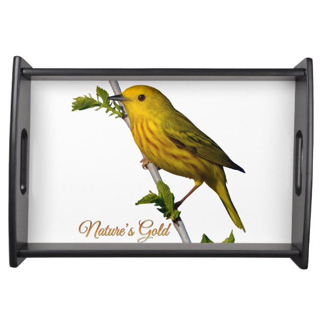 Yellow Warbler “Nature’s Gold” Serving Tray - Bird (Front)