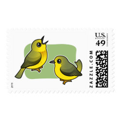Yellow Warbler Pair Medium Stamp 2.1