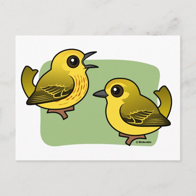 Yellow Warbler pair Postcard (Front)