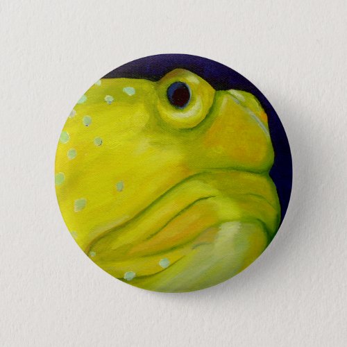 Yellow Watchman Goby Fish Button