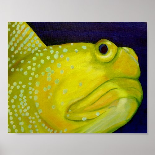 Yellow Watchman Goby Fish Poster