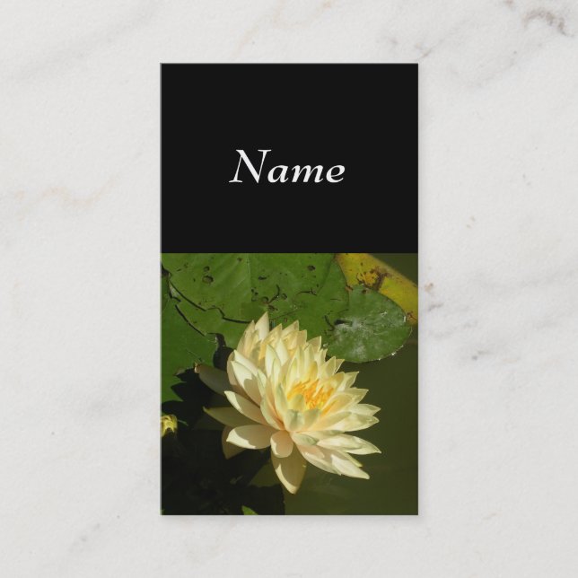 Yellow Water Lilies Business Card (Front)