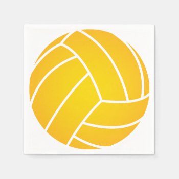 Yellow Water Polo Ball Napkins by SBPantry at Zazzle