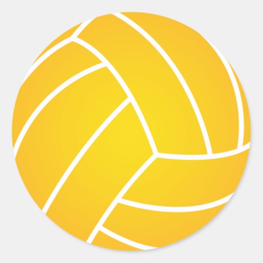 Yellow Water Polo Ball Sticker | Zazzle.com