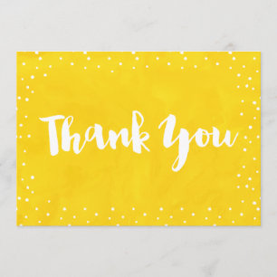 Yellow Watercolor Baby Shower Thank You Card