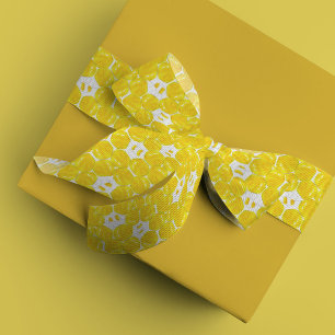 Yellow Watercolor Bumble Bee Baby Shower Satin Ribbon