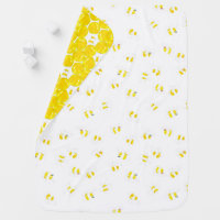 Yellow Watercolor Bumble Bee Pattern