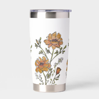 Yellow Watercolor Flower Tumbler