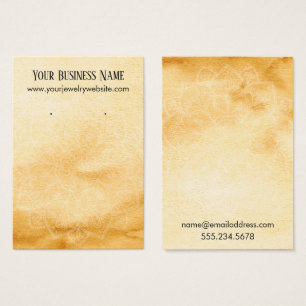 Yellow Watercolor Mandala Earring Display Cards