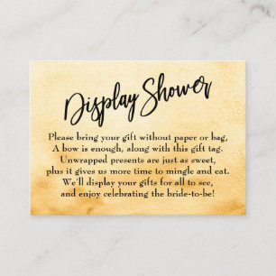 Yellow Watercolor Ombre Display Bridal Shower Enclosure Card