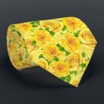 Yellow watercolor roses pattern neck tie<br><div class="desc">Seamless pattern made of yellow roses painted with watercolors.</div>