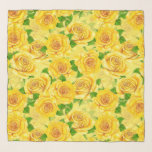 Yellow watercolor roses pattern scarf<br><div class="desc">Seamless pattern made of yellow roses painted with watercolors.</div>