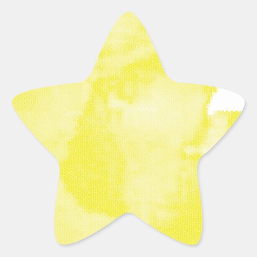 Yellow Watercolor Star Sticker