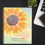 Yellow Watercolor Sunflower Appointments Planner<br><div class="desc">This country style botanical appointments planner is decorated with a yellow sunflower on a watercolor background.
Easily customizable.
Use the Design Tool to change the text size,  style,  or color.
As we create our artwork you won't find this exact image from other designers.
Original Watercolor © Michele Davies.</div>
