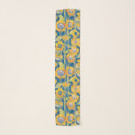 Yellow Watercolor Sunflower Floral Scarf<br><div class="desc">Accent your wardrobe in style with this floral chiffon scarf. This design features a garden of yellow sunflowers painted in watercolor on a vibrant blue background. Designed by world renowned artist ©Tim Coffey.</div>