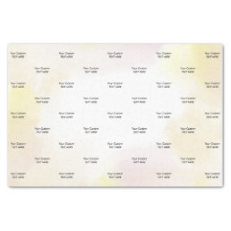 Yellow Watercolor Wash Custom Text Tissue Paper