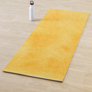 Yellow Watercolor Wash Yoga Mat