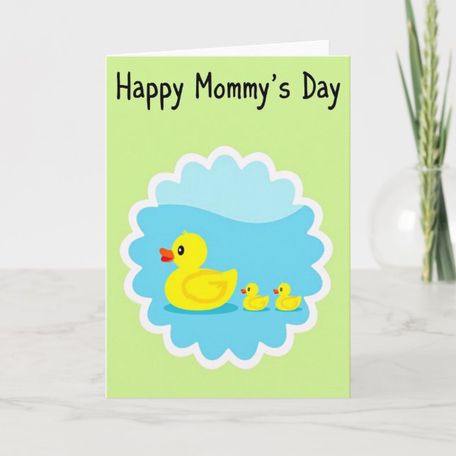 Yellow Waterfowl Mommys Day Card (Front)