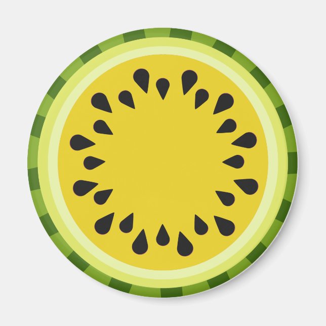 Yellow Watermelon Slice Magnet (Front)