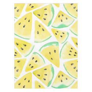 Yellow watermelon slices pattern tablecloth