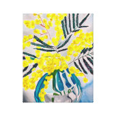 Yellow Wattle art native Australian flower canvas | Zazzle