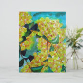 Yellow Wattle native Australian flower art (Standing Front)