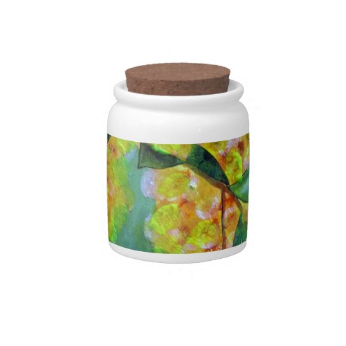 Yellow Wattle native Australian flower art Candy Jar